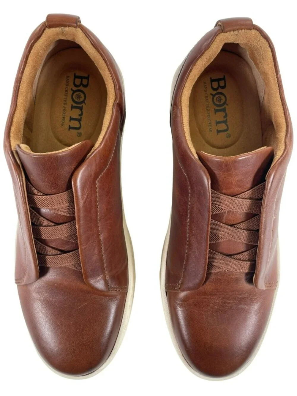 Born Banks Slip-On Brown Leather Sneakers Casual Men's Size 8 MSRP$125 NEW
